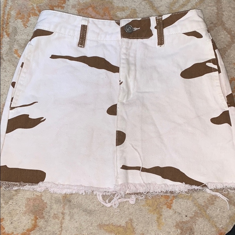 BDG Cow Print Skirt